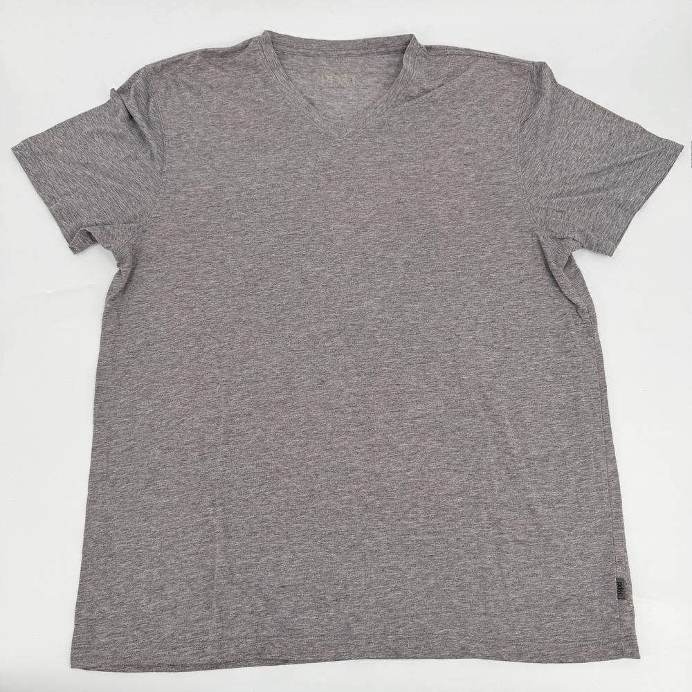 PD&C V-Neck T-Shirt Heather Gray Classic 2010s Era Mens Large Gray Short Sleeve
